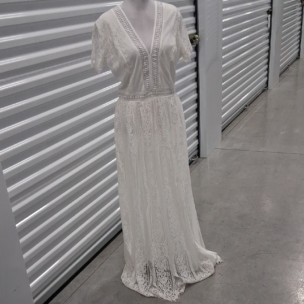 White Lace Maxi Dress